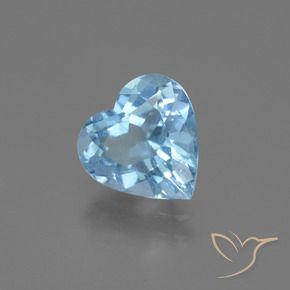Topázio Céu azul Natural 2.63ct, Coração, VS