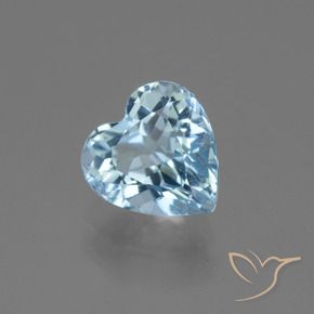 Topázio Céu azul Natural 3.18ct, Coração, VVS
