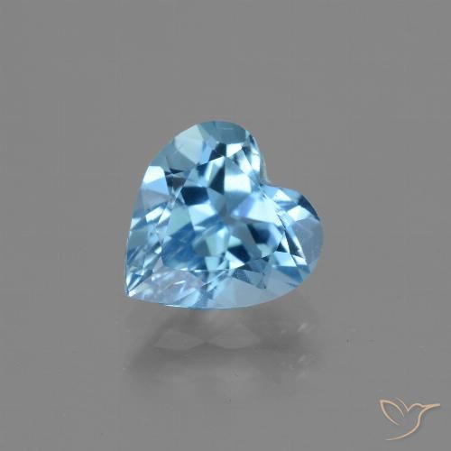 2.67ct Natural Azul Suíço Topázio, Coração, VS