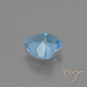 Topázio Azul Suíço Natural 2.67ct, Coração, VS