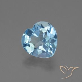 Topázio Céu azul Natural 2.74ct, Coração, VVS