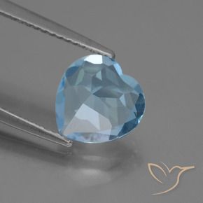 Topázio Céu azul Natural 2.74ct, Coração, VVS