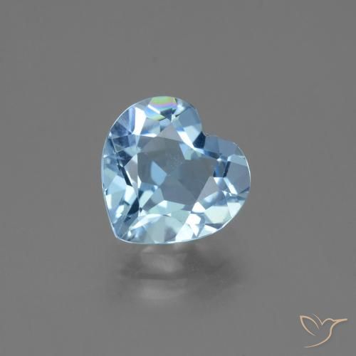 2.53ct Natural Azul Suíço Topázio, Coração, VVS