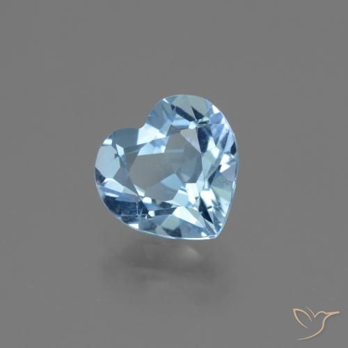 Topázio Azul Suíço Natural 2.53ct, Coração, VVS