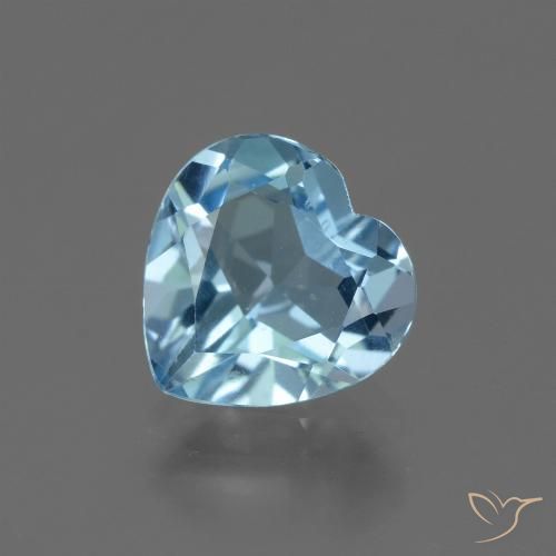 2.76ct Natural Azul Suíço Topázio, Coração, VVS