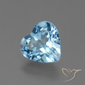 Topázio Céu azul Natural 2.44ct, Coração, VVS
