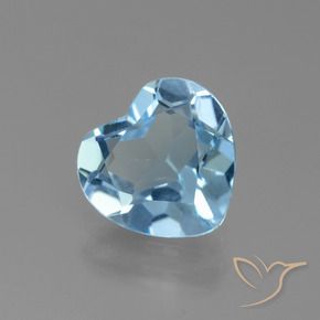 Topázio Azul Suíço Natural 2.58ct, Coração, VVS