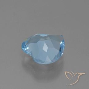 Topázio Azul Suíço Natural 2.58ct, Coração, VVS
