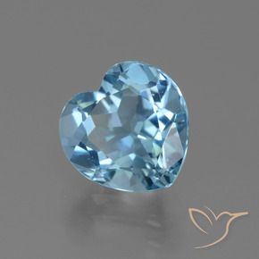 Topázio Céu azul Natural 3.11ct, Coração, VVS