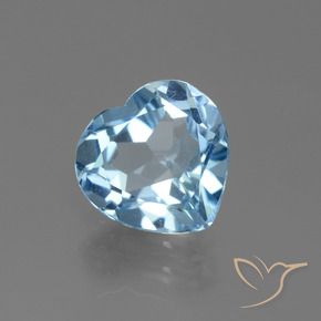 Topázio Céu azul Natural 2.72ct, Coração, VVS