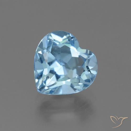 3.08ct Natural Céu azul Topázio, Coração, VVS