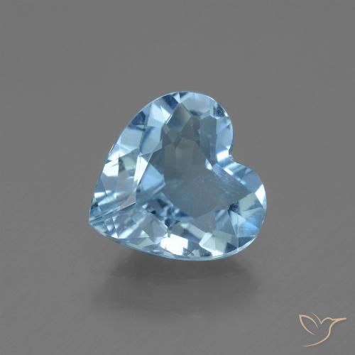 2.31ct Natural Céu azul Topázio, Coração, VVS