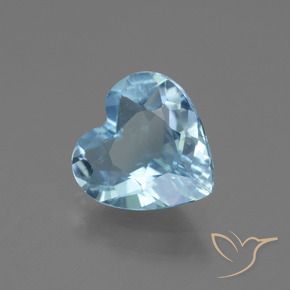 Topázio Céu azul Natural 2.31ct, Coração, VVS