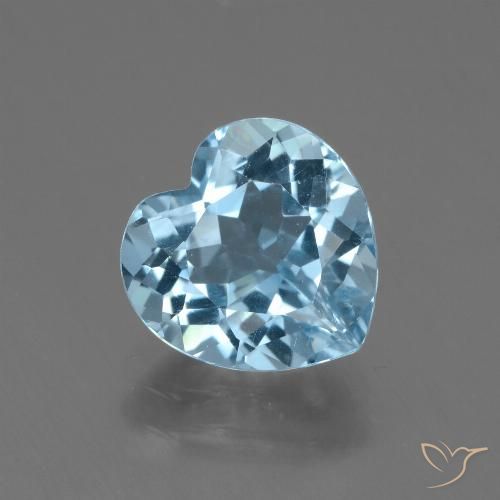 3.11ct Natural Azul Suíço Topázio, Coração, VVS