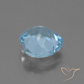Topázio Azul Suíço Natural 3.11ct, Coração, VVS