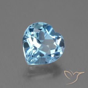 Topázio Céu azul Natural 2.71ct, Coração, VVS