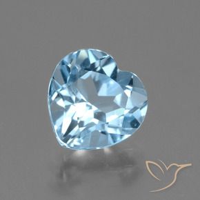 Topázio Céu azul Natural 3.01ct, Coração, VVS