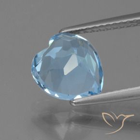 Topázio Céu azul Natural 2.94ct, Coração, VVS