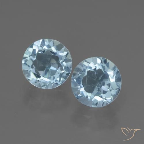 Pedras preciosas de Topázio Céu azul natural de 2.31 ct, Corte Redondo, VS