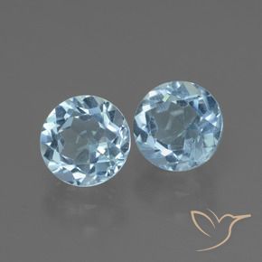 Pedras preciosas de Topázio Céu azul natural de 2.31 ct, Corte Redondo, VS