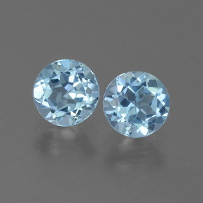 Pedras preciosas de topázio azul natural de 1,97 ct, corte redondo, VVS-VS