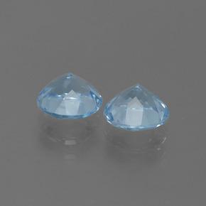 Pedras preciosas de topázio azul natural de 1,97 ct, corte redondo, VVS-VS