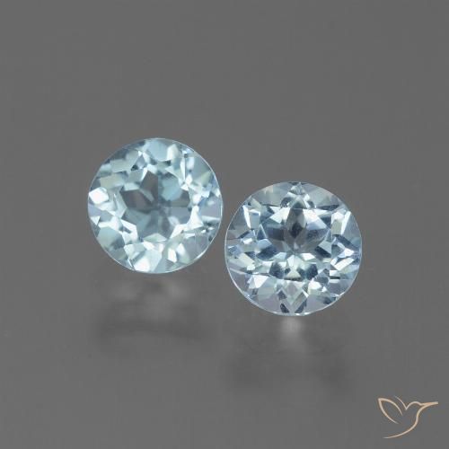 Pedras preciosas de Topázio Céu azul natural de 2.23 ct, Corte Redondo, VS