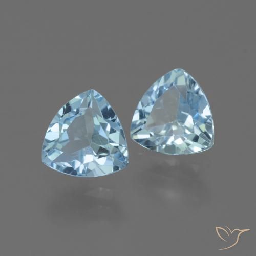 Pedras preciosas de Topázio Céu azul natural de 2.75 ct, Trilhão, VVS-VS