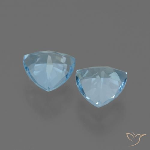 Pedras preciosas de Topázio Céu azul natural de 2.75 ct, Trilhão, VVS-VS