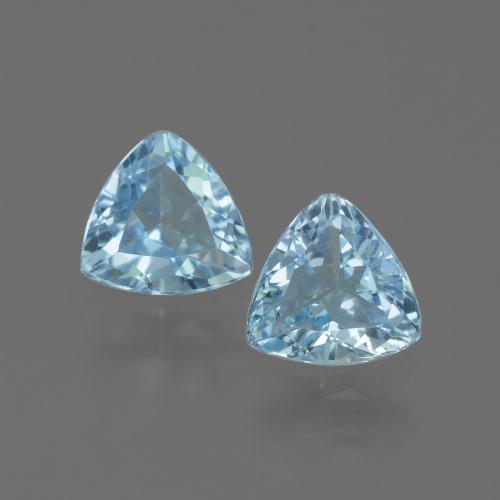 Pedras preciosas de topázio azul natural de 2,62 ct, trillion, VVS-VS