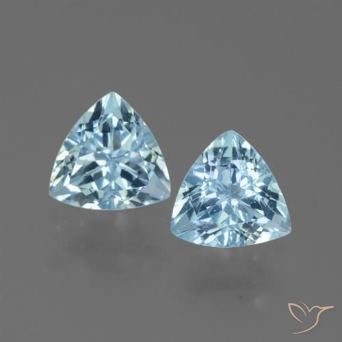 2.66ctw Natural Céu azul Topázio, Trilhão, VS