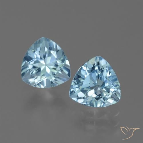 2.82ctw Natural Céu azul Topázio, Trilhão, VVS-VS