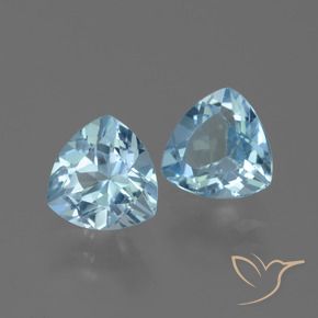 Pedras preciosas de Topázio Céu azul natural de 2.82 ct, Trilhão, VVS-VS