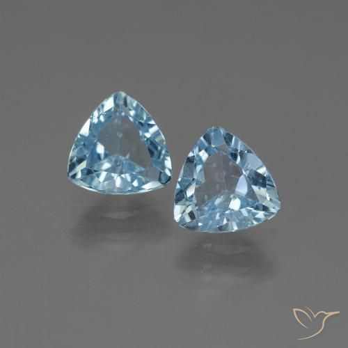 2.59ctw Natural Céu azul Topázio, Trilhão, VS
