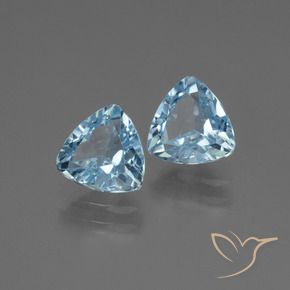Pedras preciosas de Topázio Céu azul natural de 2.59 ct, Trilhão, VS