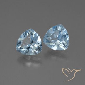 Pedras preciosas de Topázio Céu azul natural de 2.64 ct, Trilhão, VVS-VS