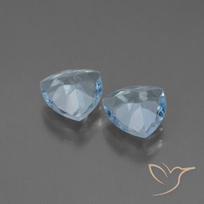 Pedras preciosas de Topázio Céu azul natural de 2.64 ct, Trilhão, VVS-VS
