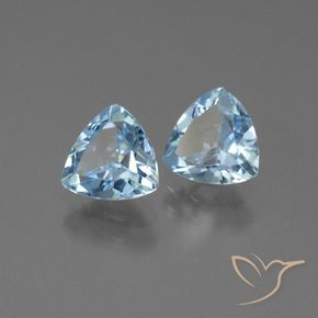 Pedras preciosas de Topázio Céu azul natural de 2.54 ct, Trilhão, VVS-VS