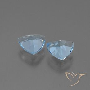 Pedras preciosas de Topázio Céu azul natural de 2.54 ct, Trilhão, VVS-VS