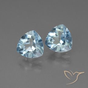 Pedras preciosas de Topázio Céu azul natural de 2.72 ct, Trilhão, VVS-VS