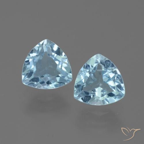 3.04ctw Natural Céu azul Topázio, Trilhão, VVS-VS