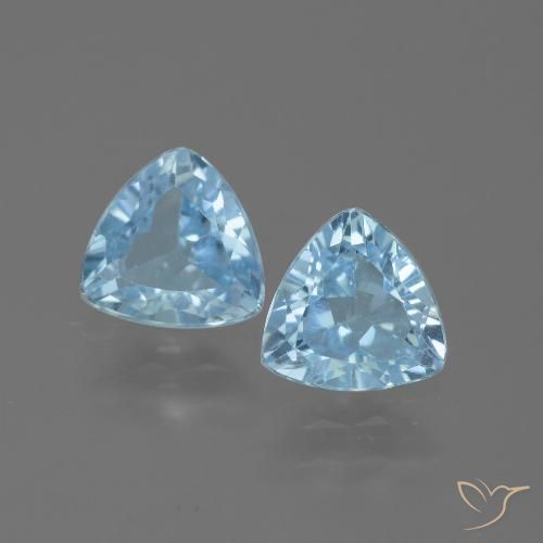 2.61ctw Natural Céu azul Topázio, Trilhão, VVS