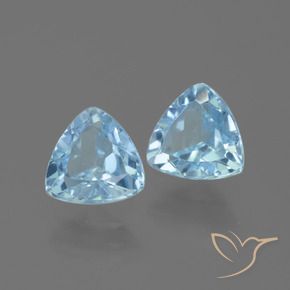 Pedras preciosas de Topázio Céu azul natural de 2.61 ct, Trilhão, VVS