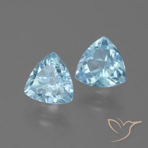 Pedras preciosas de Topázio Céu azul natural de 2.91 ct, Trilhão, VVS-VS