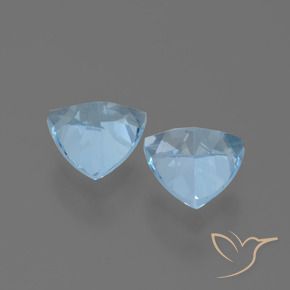 Pedras preciosas de Topázio Céu azul natural de 2.91 ct, Trilhão, VVS-VS