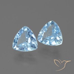 Pedras preciosas de Topázio Azul Suíço natural de 2.84 ct, Trilhão, VVS-VS