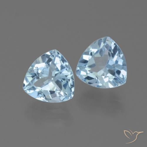 Pedras preciosas de Topázio Azul Suíço natural de 3.25 ct, Trilhão, VVS-VS