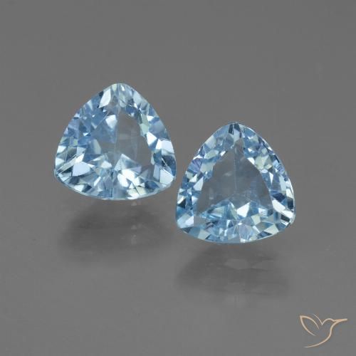2.68ctw Natural Céu azul Topázio, Trilhão, VS