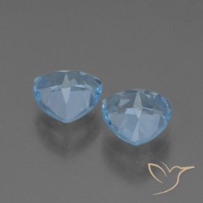 Pedras preciosas de Topázio Azul Suíço natural de 2.96 ct, Trilhão, VS