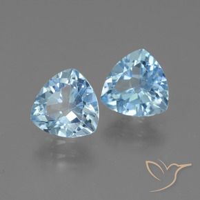 Pedras preciosas de Topázio Azul Suíço natural de 2.89 ct, Trilhão, VVS-VS